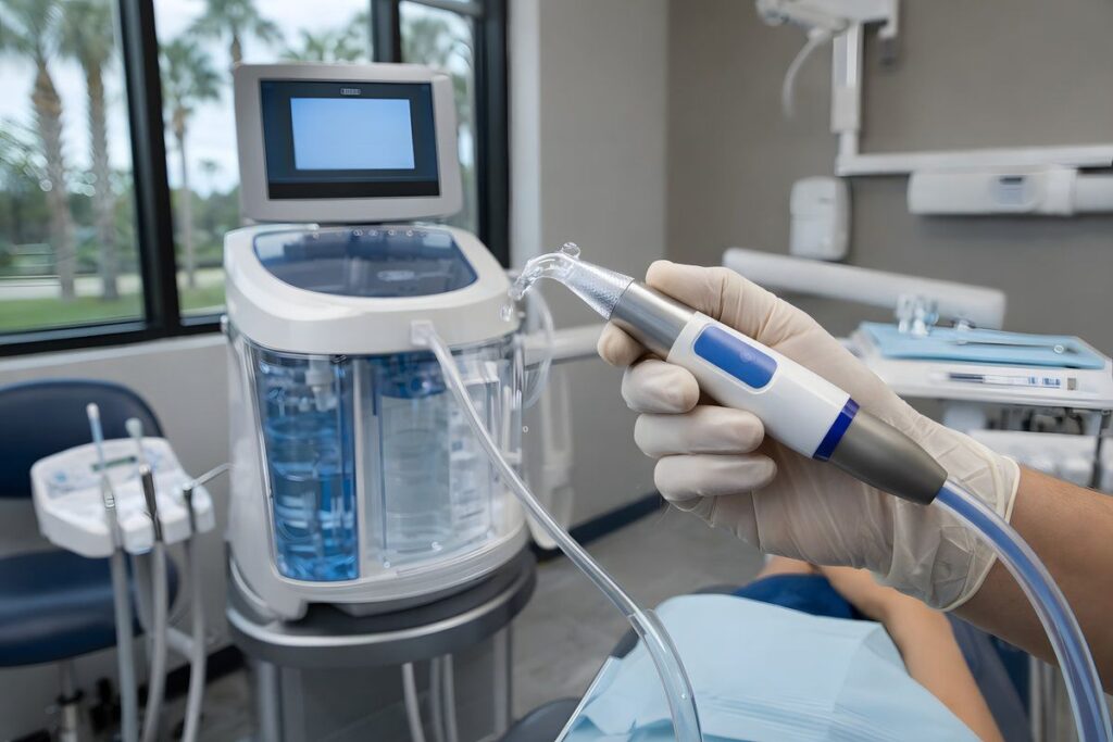 Advanced Minimally Invasive Root Canal Cleaning System in Modern Dental Clinic, Pulpotomy