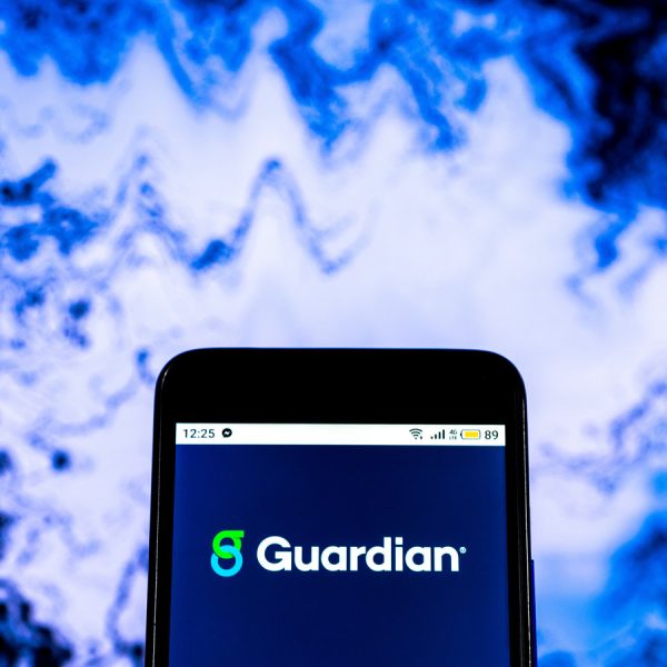 The Guardian Life Insurance Company of America logo seen displayed on smart phone