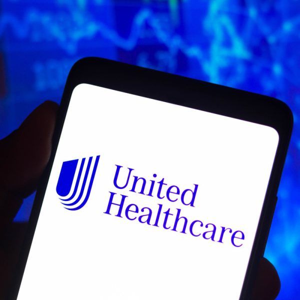 January 3, 2022, Brazil. In this photo illustration, the UnitedHealthcare logo seen displayed on a smartphone screen